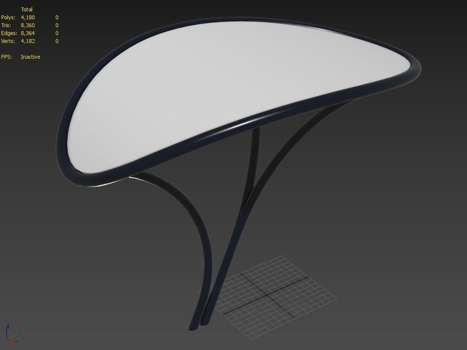 Tensile Canopy M2 Low-poly 3D model_16