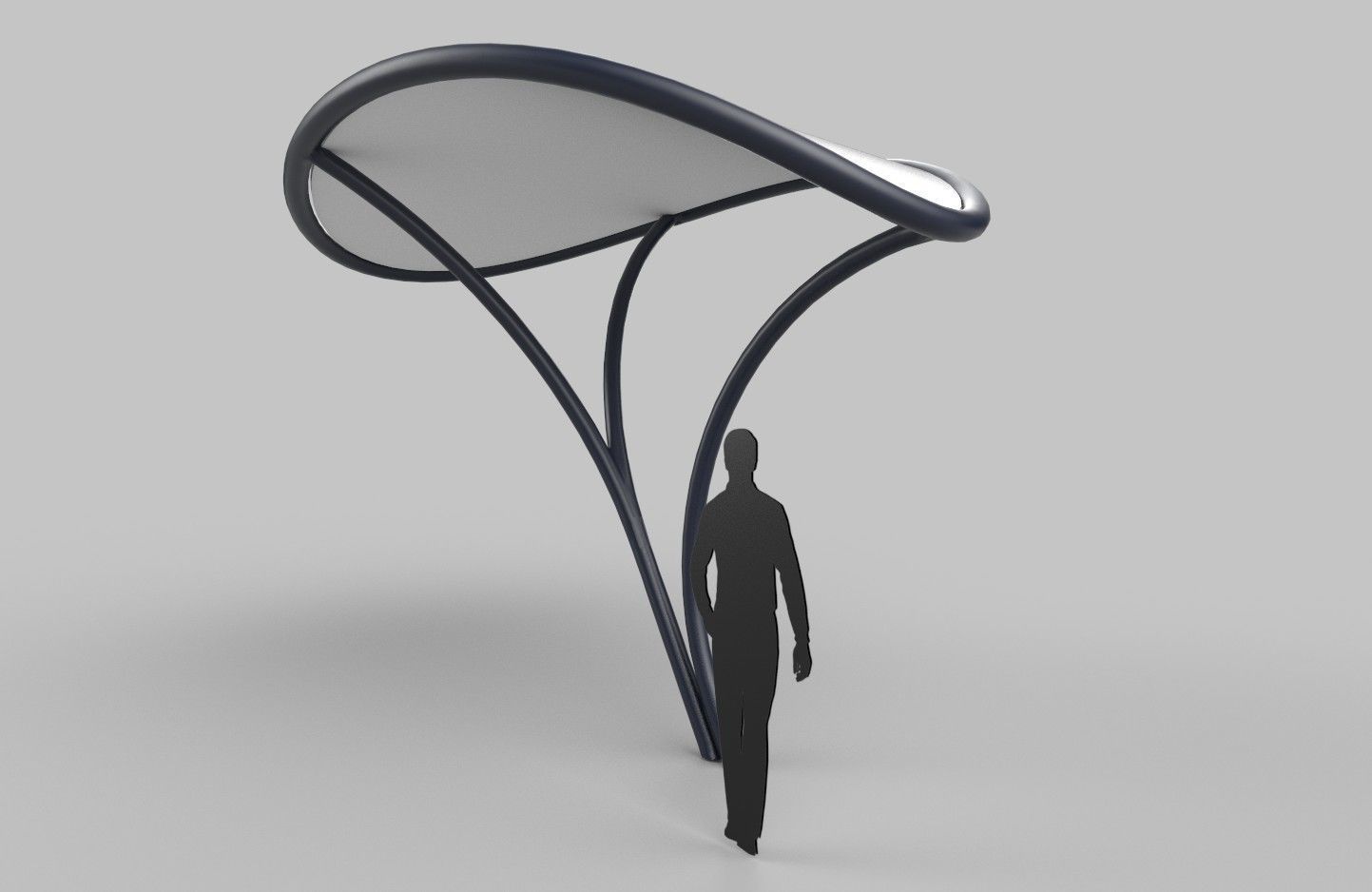Tensile Canopy M2 Low-poly 3D model_12