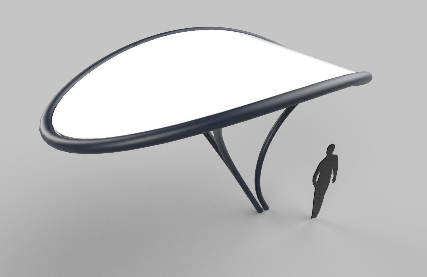 Tensile Canopy M2 Low-poly 3D model_9