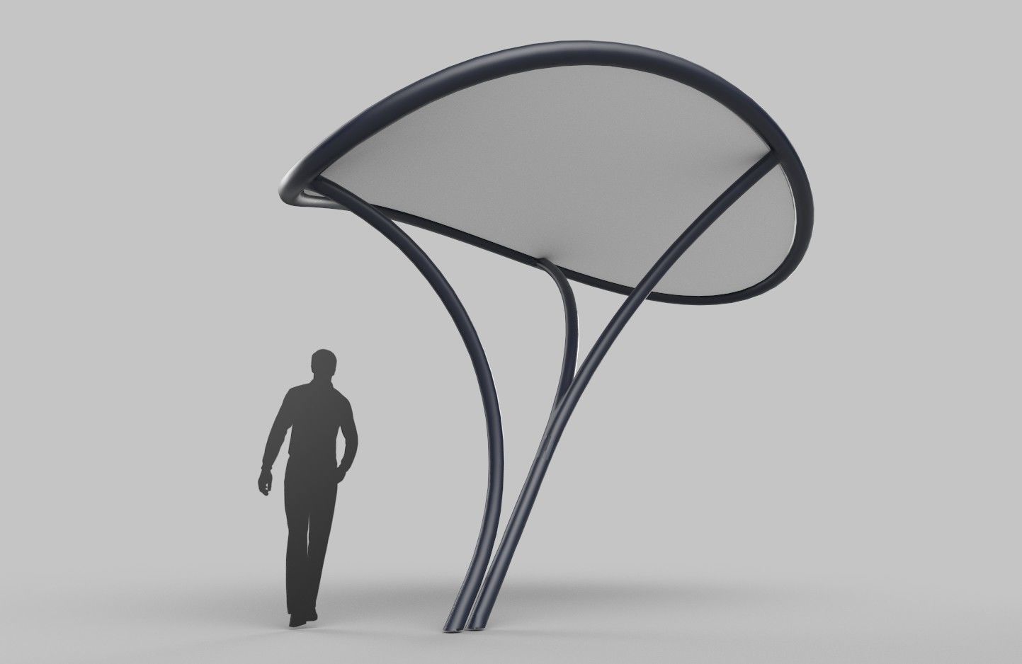 Tensile Canopy M2 Low-poly 3D model_3