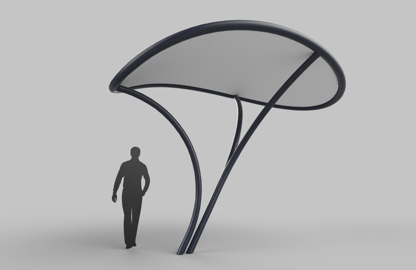 Tensile Canopy M2 Low-poly 3D model_2