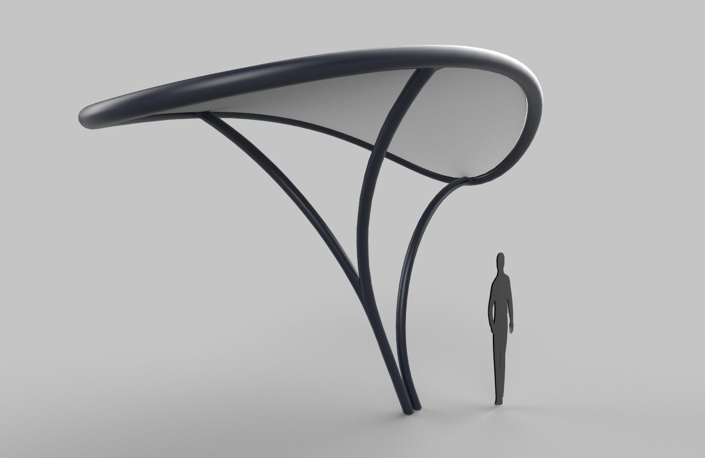 Tensile Canopy M2 Low-poly 3D model_7