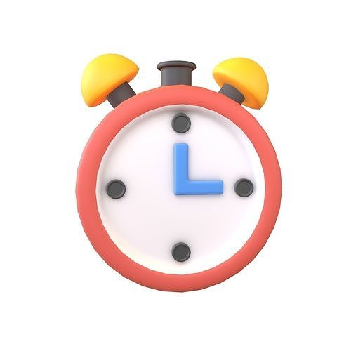 3D model Clock Icon v1 001 VR / AR / low-poly | CGTrader