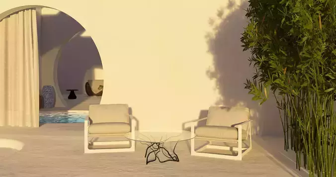 Organic table and coffee table set