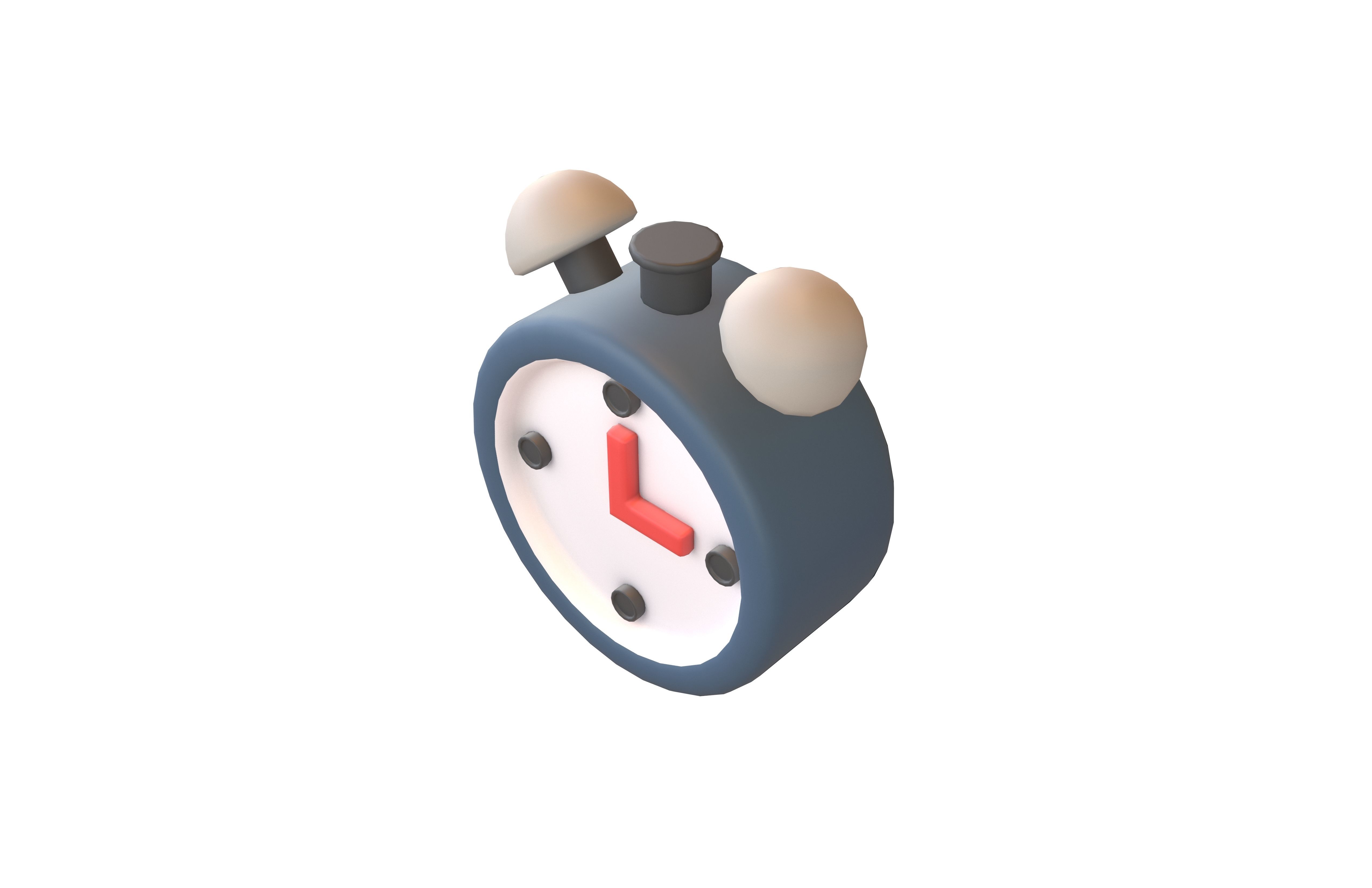 Clock Icon v1 003 Low-poly 3D model_2
