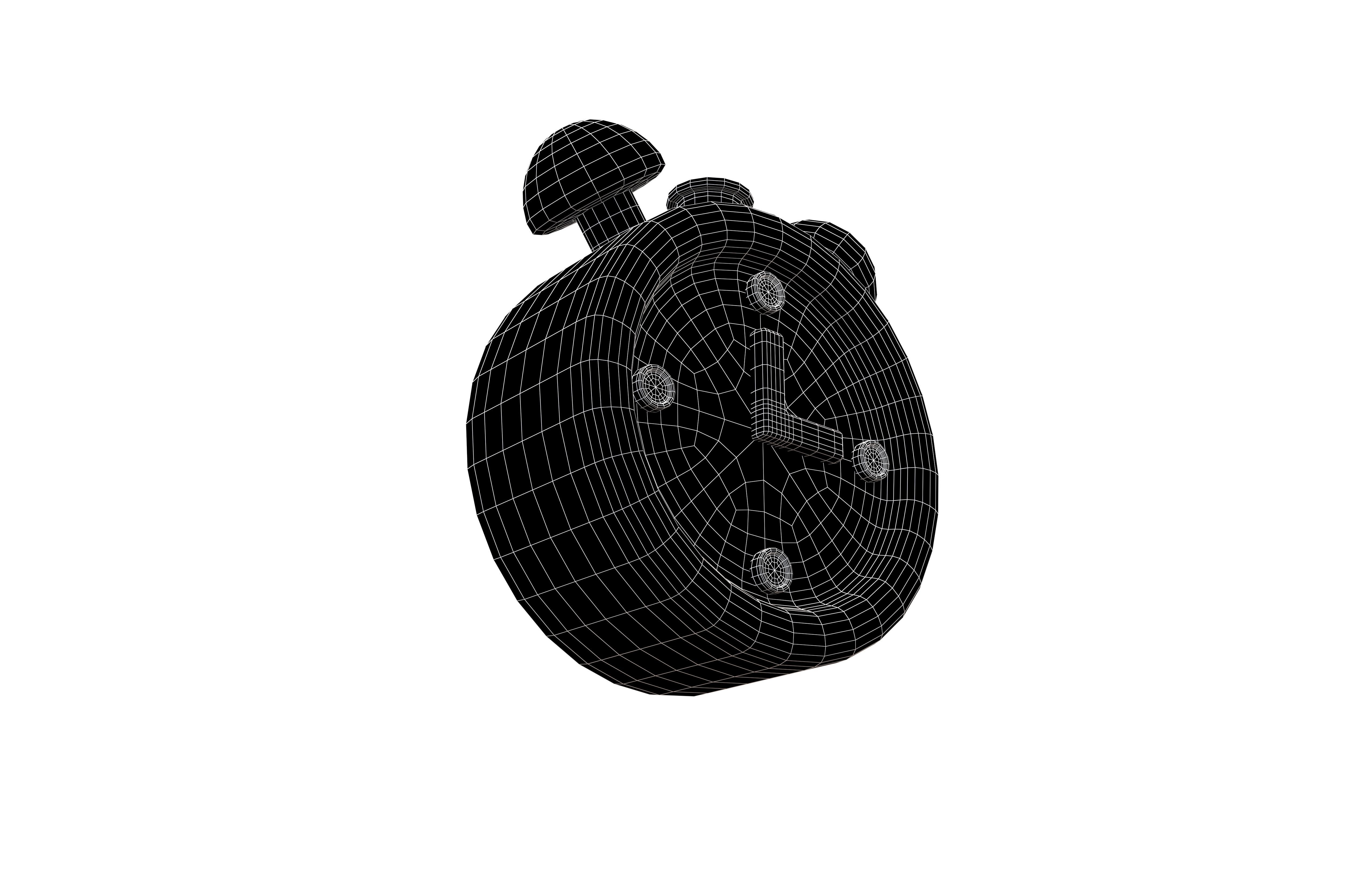 Clock Icon v1 003 Low-poly 3D model_5