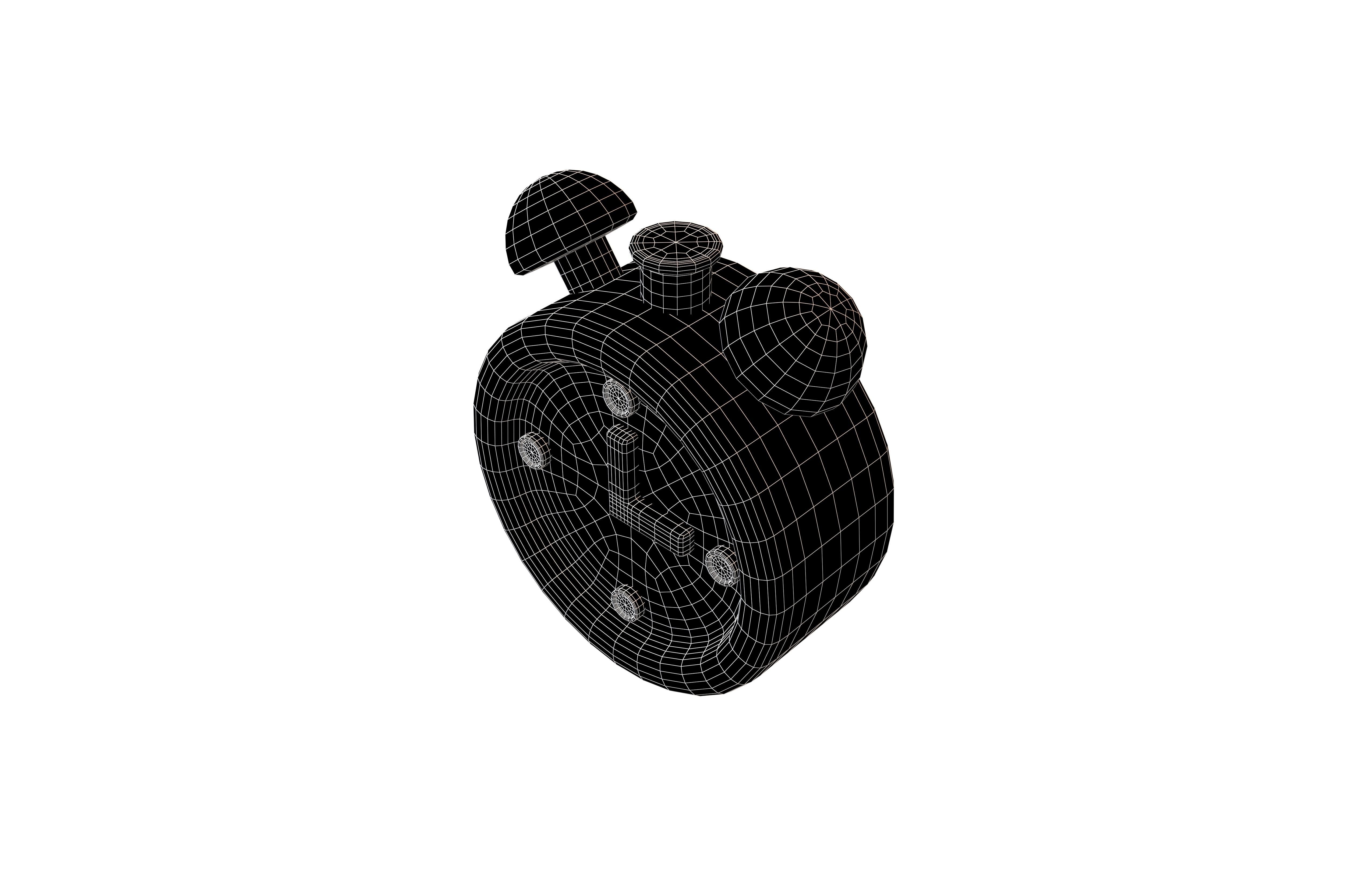 Clock Icon v1 003 Low-poly 3D model_7