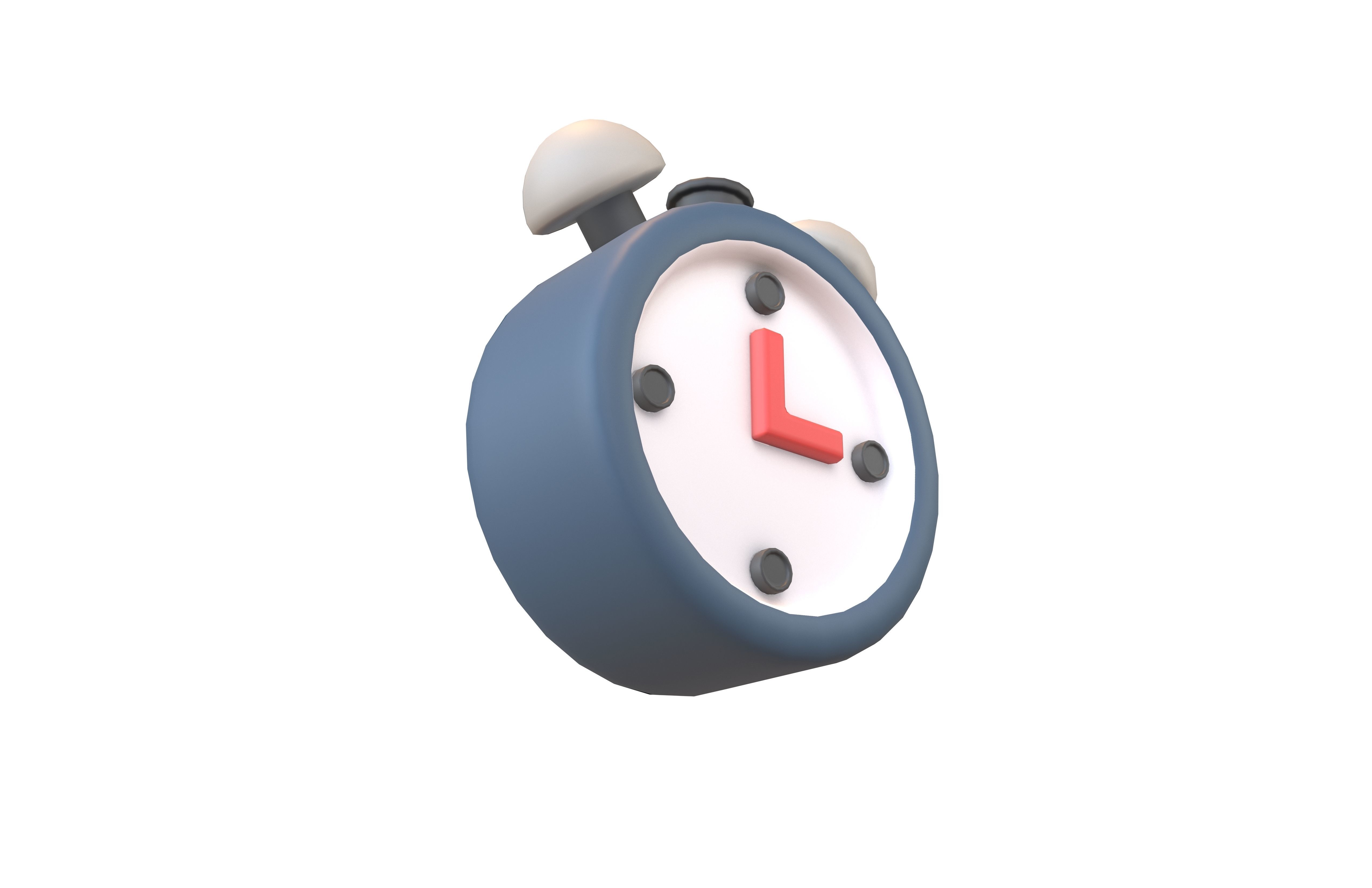 Clock Icon v1 003 Low-poly 3D model_3