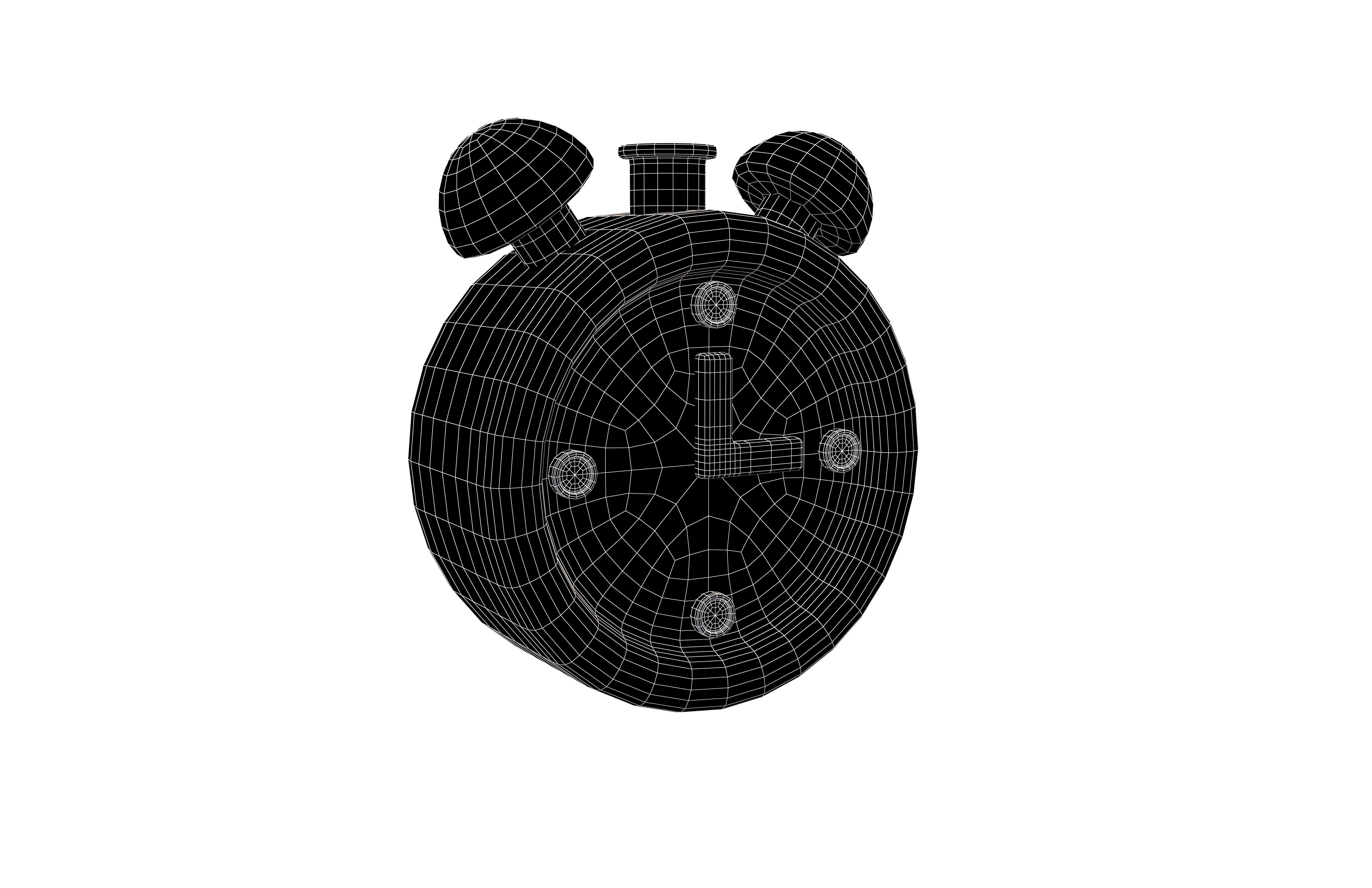 Clock Icon v1 003 Low-poly 3D model_4