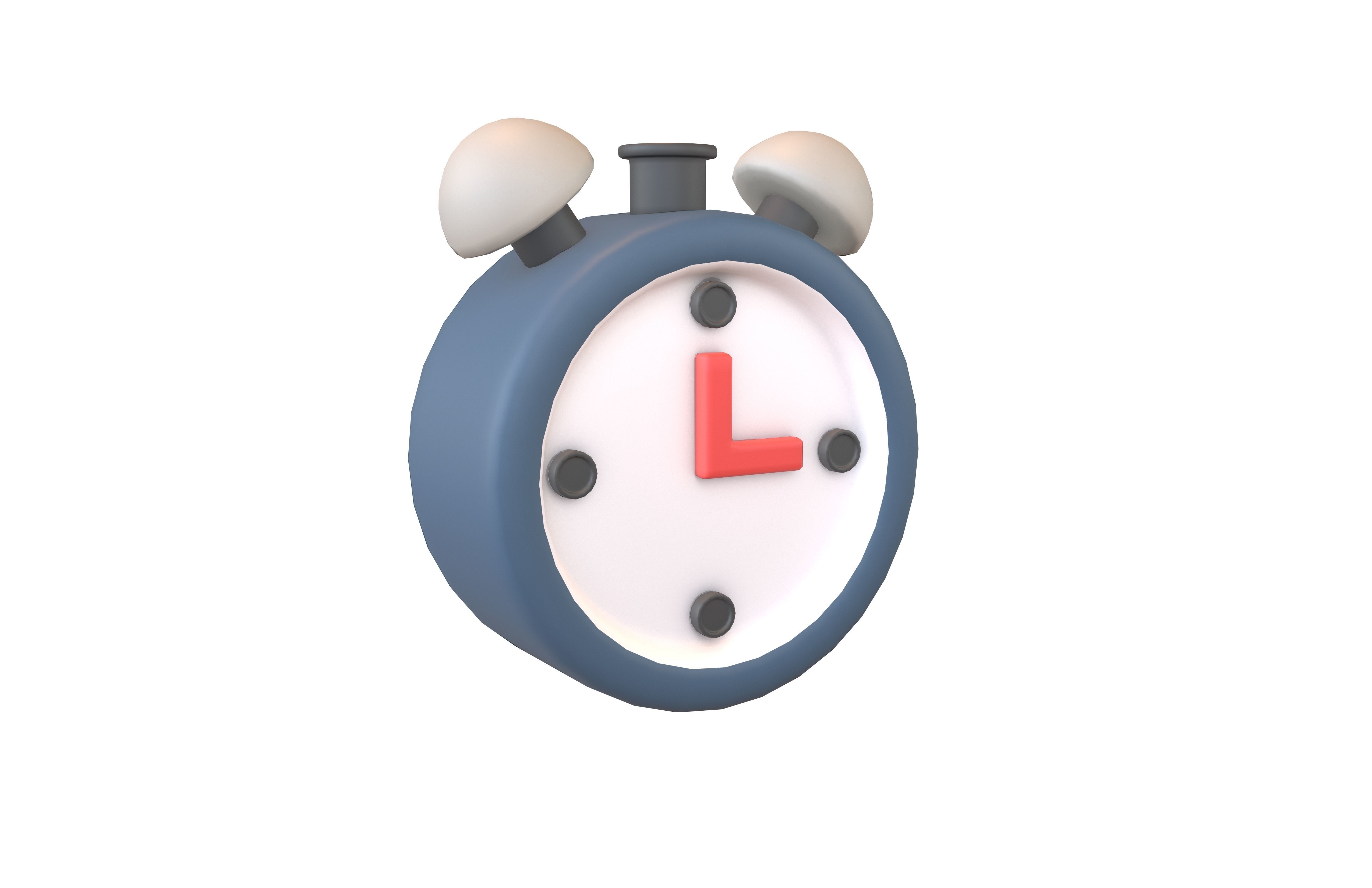 Clock Icon v1 003 Low-poly 3D model_1