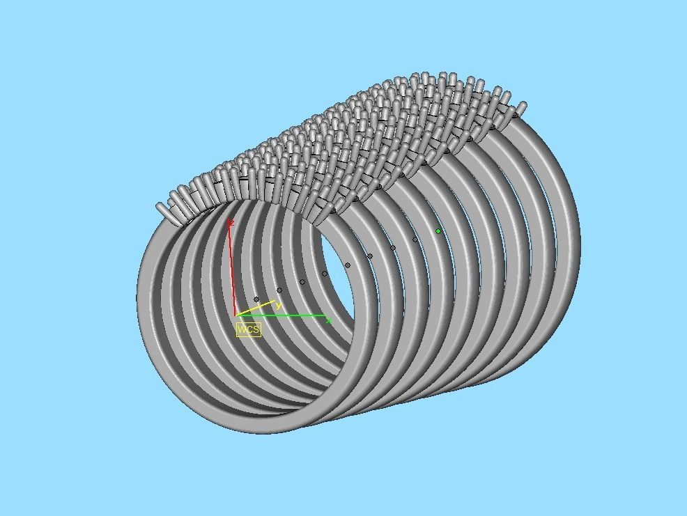 DIAMOND ANNIVERSARY BAND RING 7 stone  2mm gems 3D print model_18