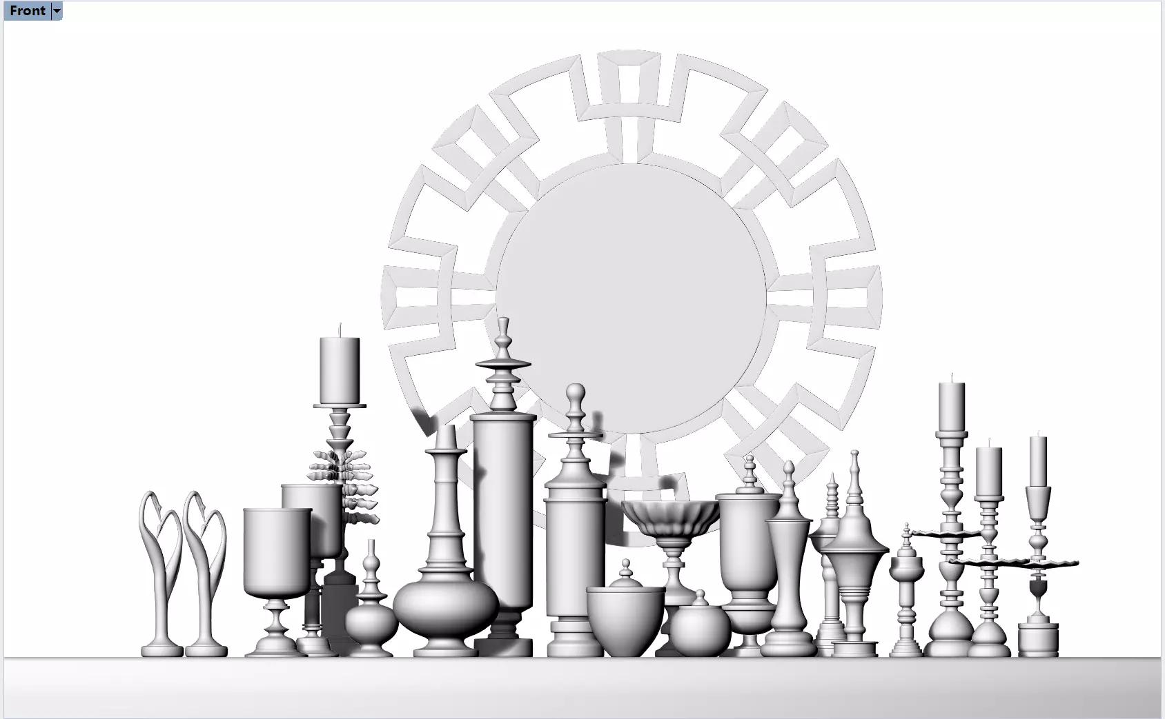 Collection of European classical ornaments Free 3D print model