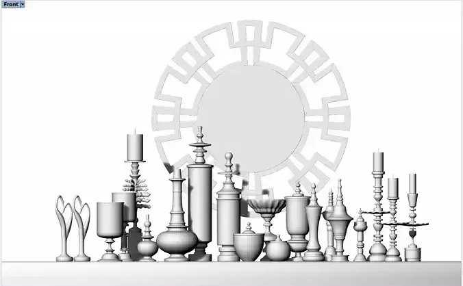 Collection of European classical ornaments