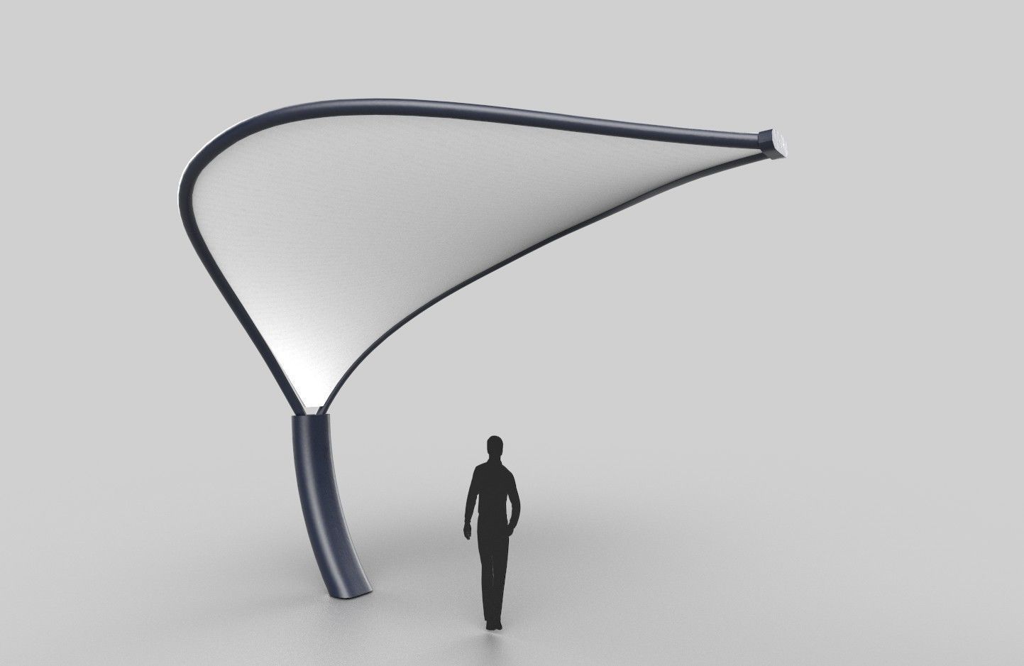 Tensile Canopy M3 Low-poly 3D model_2
