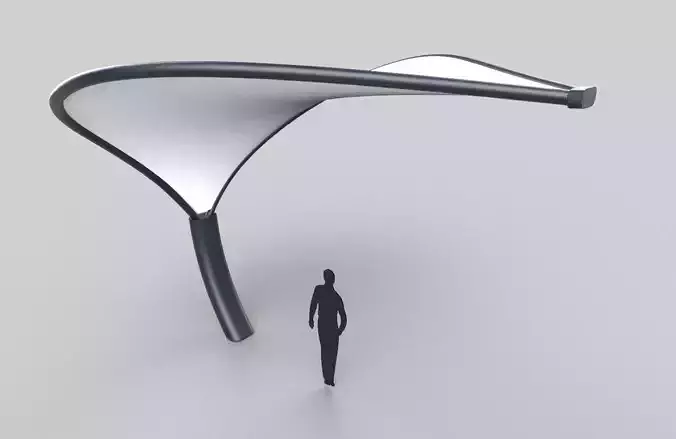 Tensile Canopy M3 Low-poly 3D model Tensile Canopy M3 Low-poly 3D model
