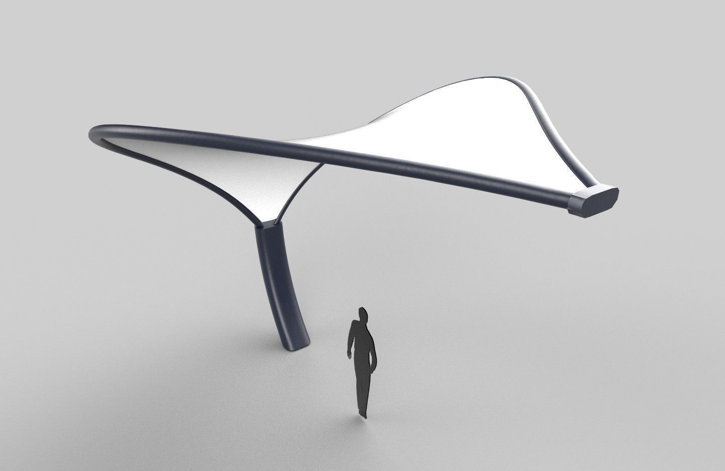 Tensile Canopy M3 Low-poly 3D model_4