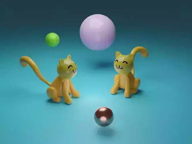 Cute Cat Scene 