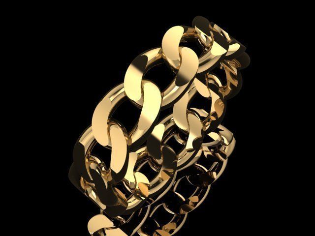 yellow gold ring 3D print model_1
