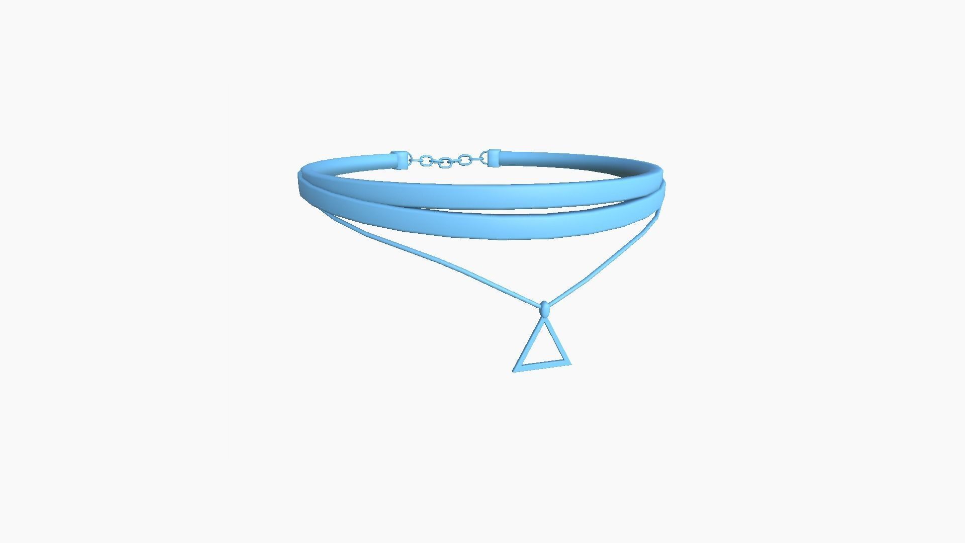 Gothic Collar F07 Red - Character Fashion Design Low-poly 3D model_7