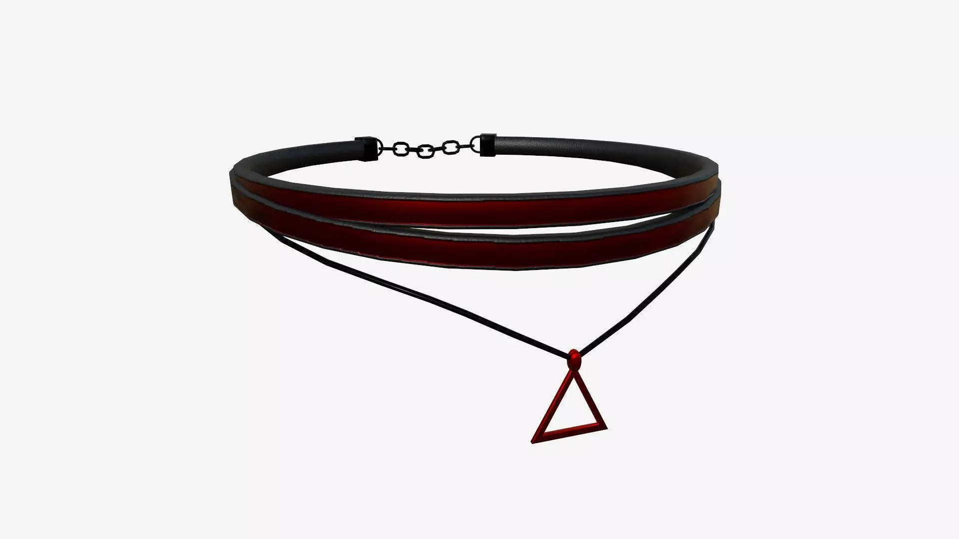 Gothic Collar F07 Red - Character Fashion Design Low-poly 3D model_0