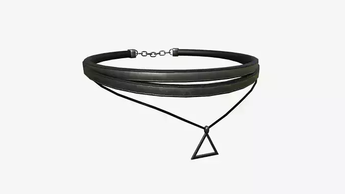 Gothic Collar F09 Steel - Character Fashion Design Low-poly 3D model