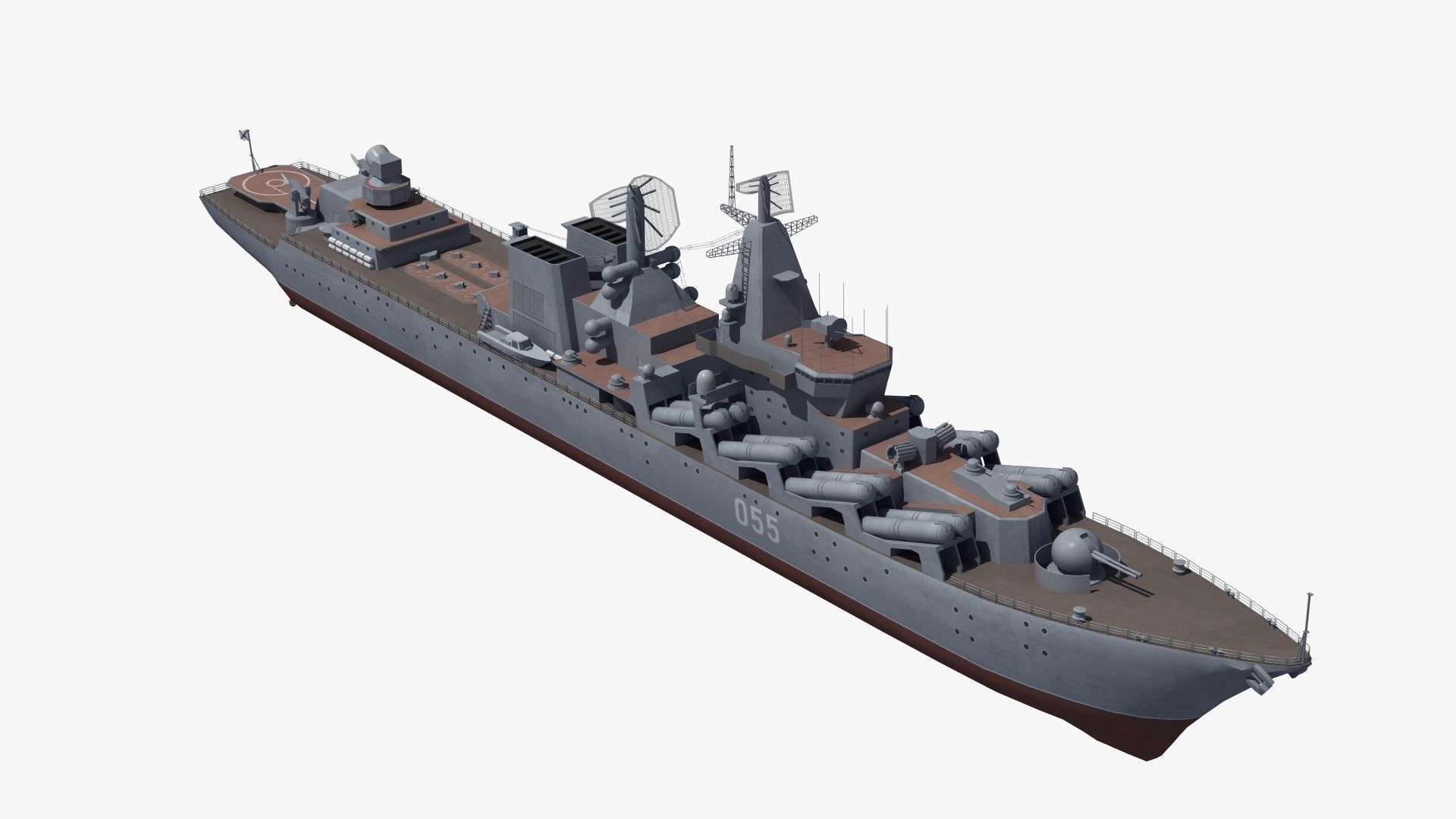 Russian Missile Cruiser 3D model_25