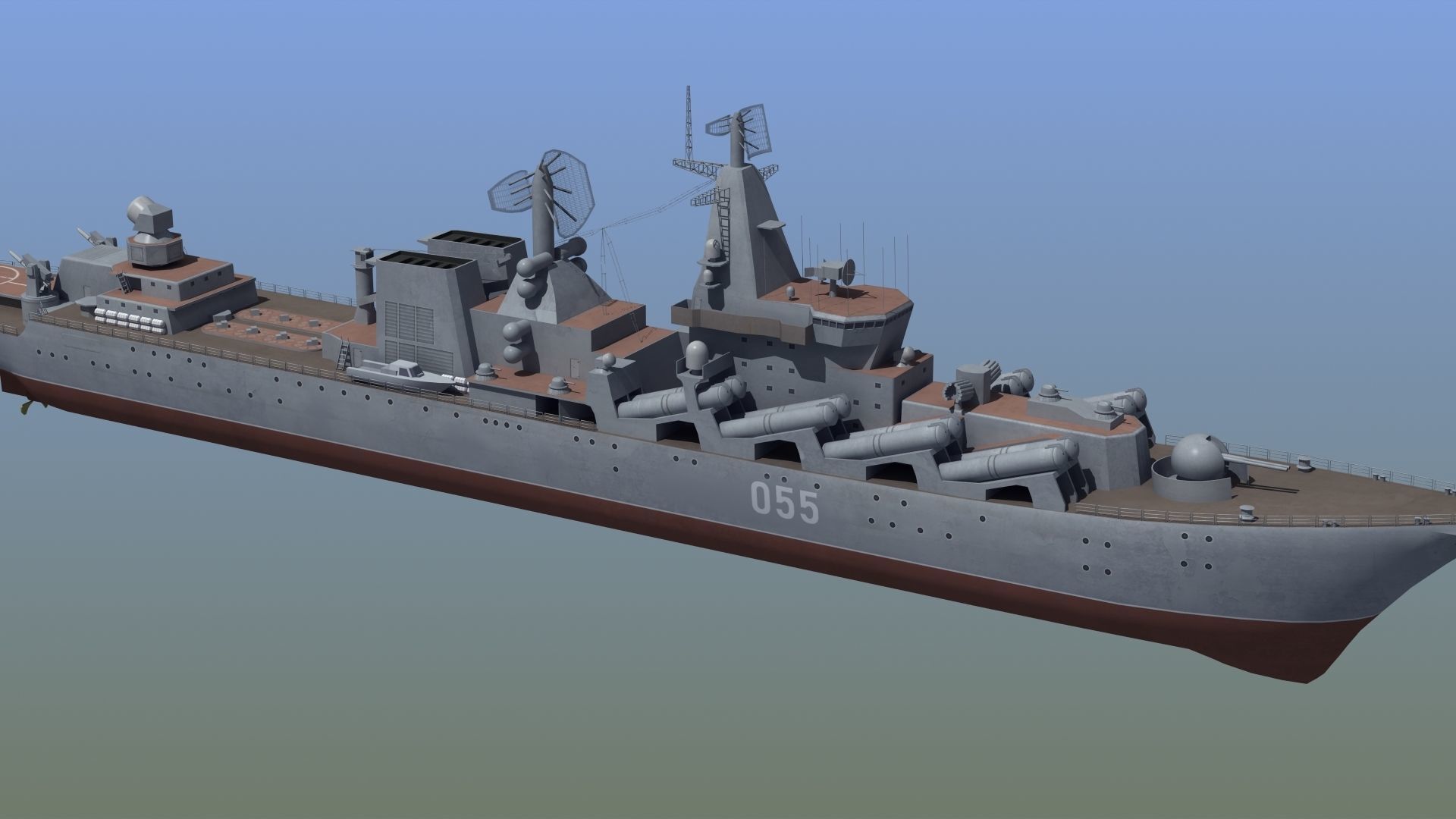Russian Missile Cruiser 3D model_3