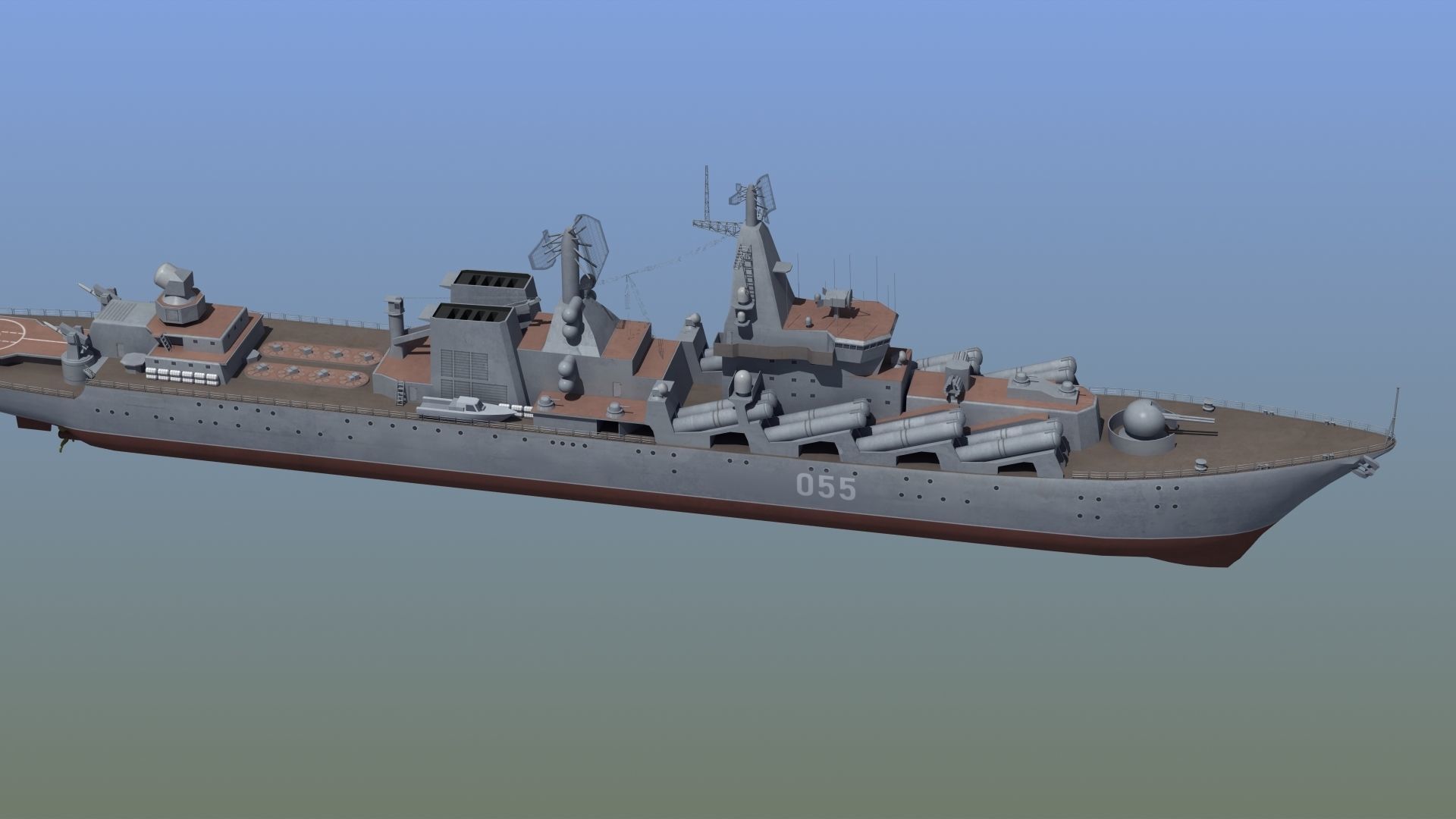Russian Missile Cruiser 3D model_1