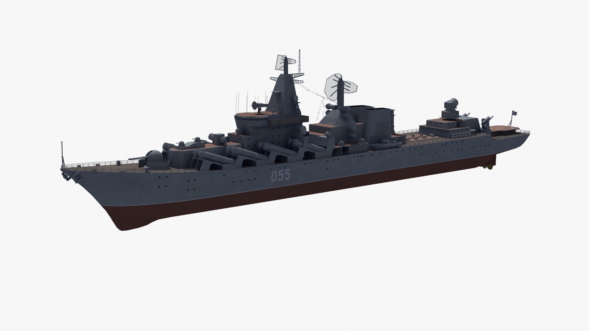 Russian Missile Cruiser 3D model_2