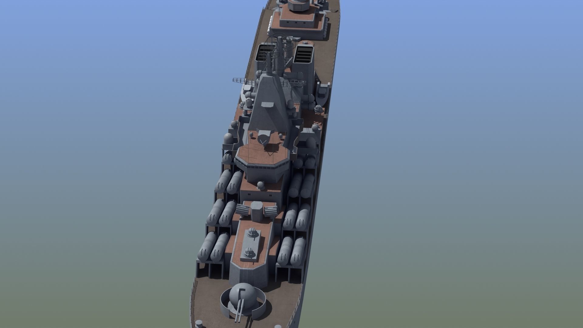 Russian Missile Cruiser 3D model_24