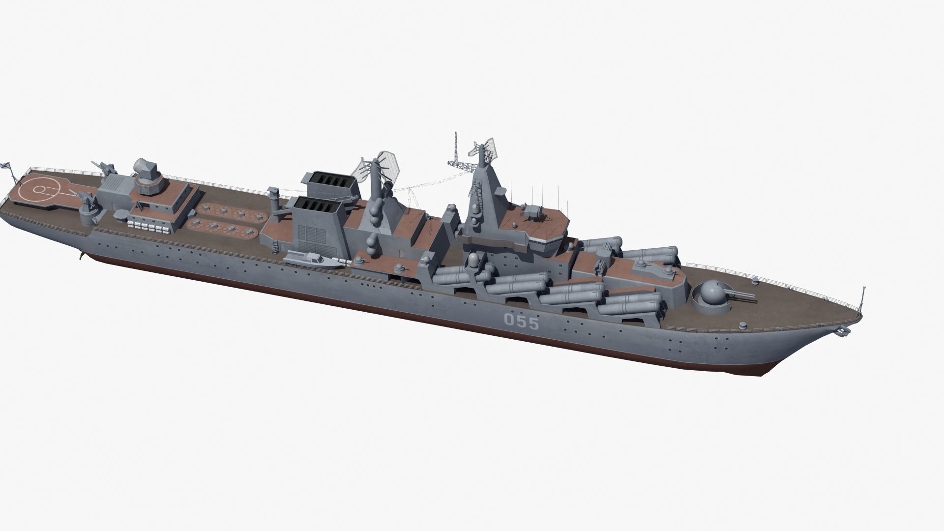 Russian Missile Cruiser 3D model_14