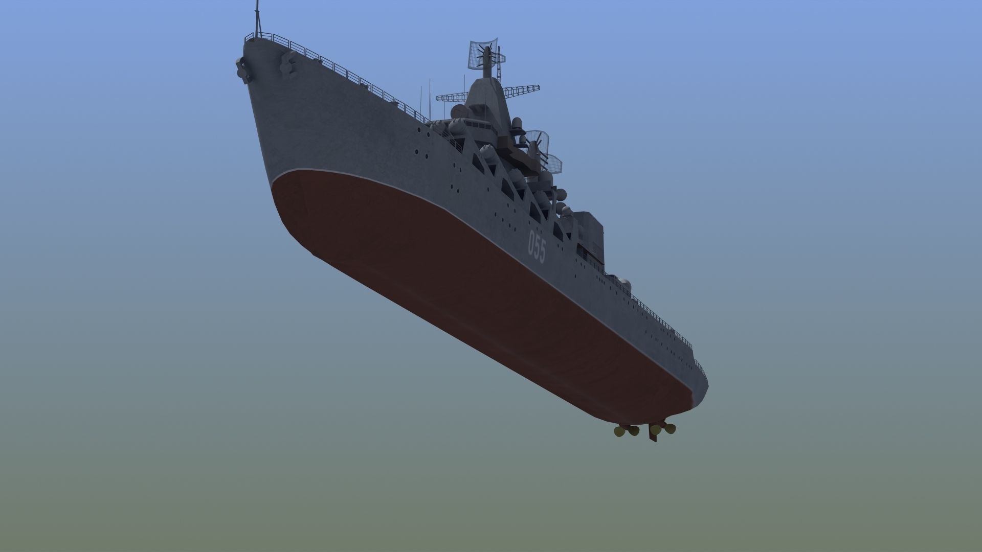 Russian Missile Cruiser 3D model_11