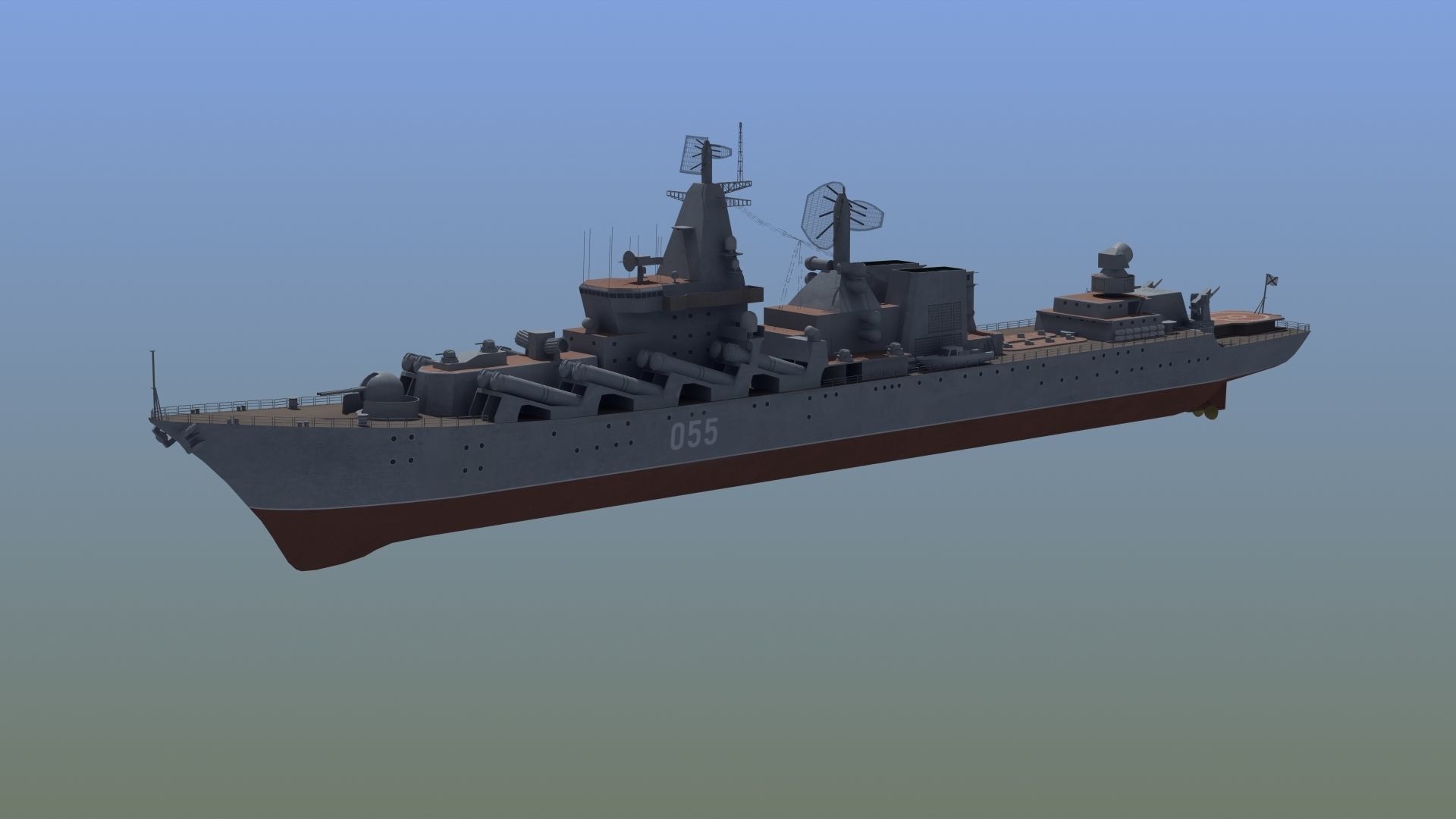 Russian Missile Cruiser 3D model_9