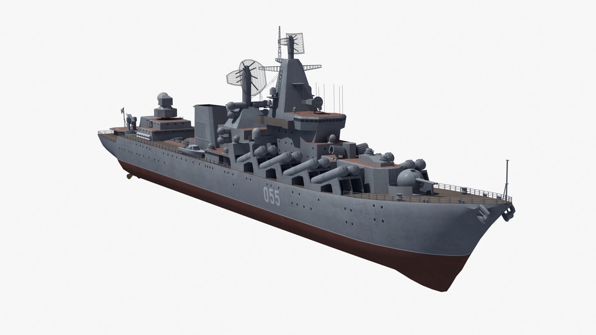 Russian Missile Cruiser 3D model_20