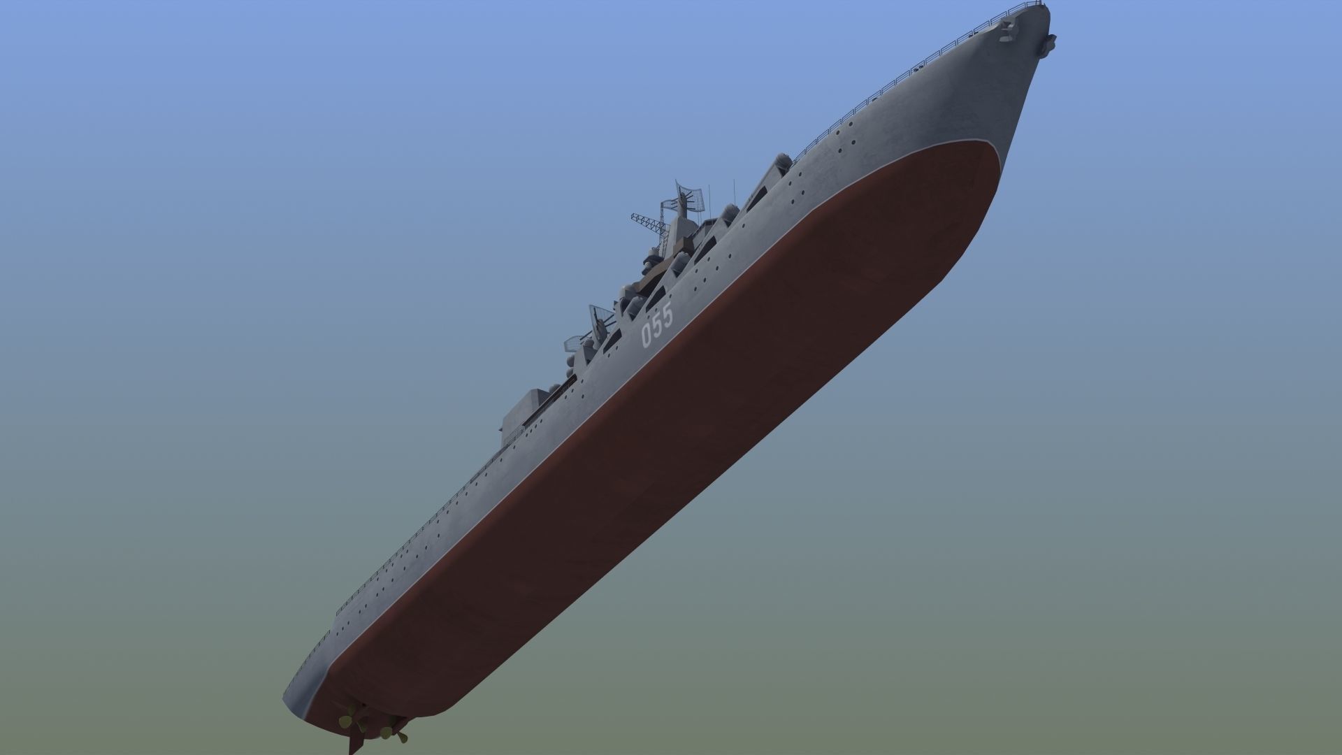 Russian Missile Cruiser 3D model_29