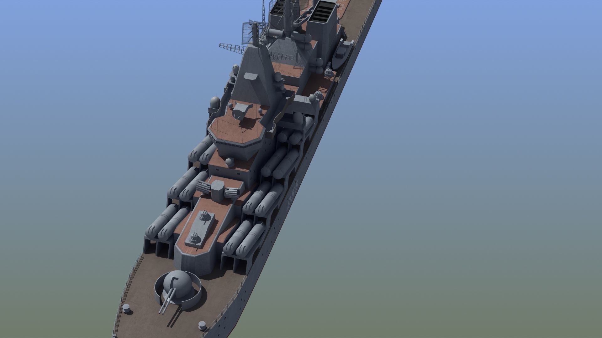 Russian Missile Cruiser 3D model_22