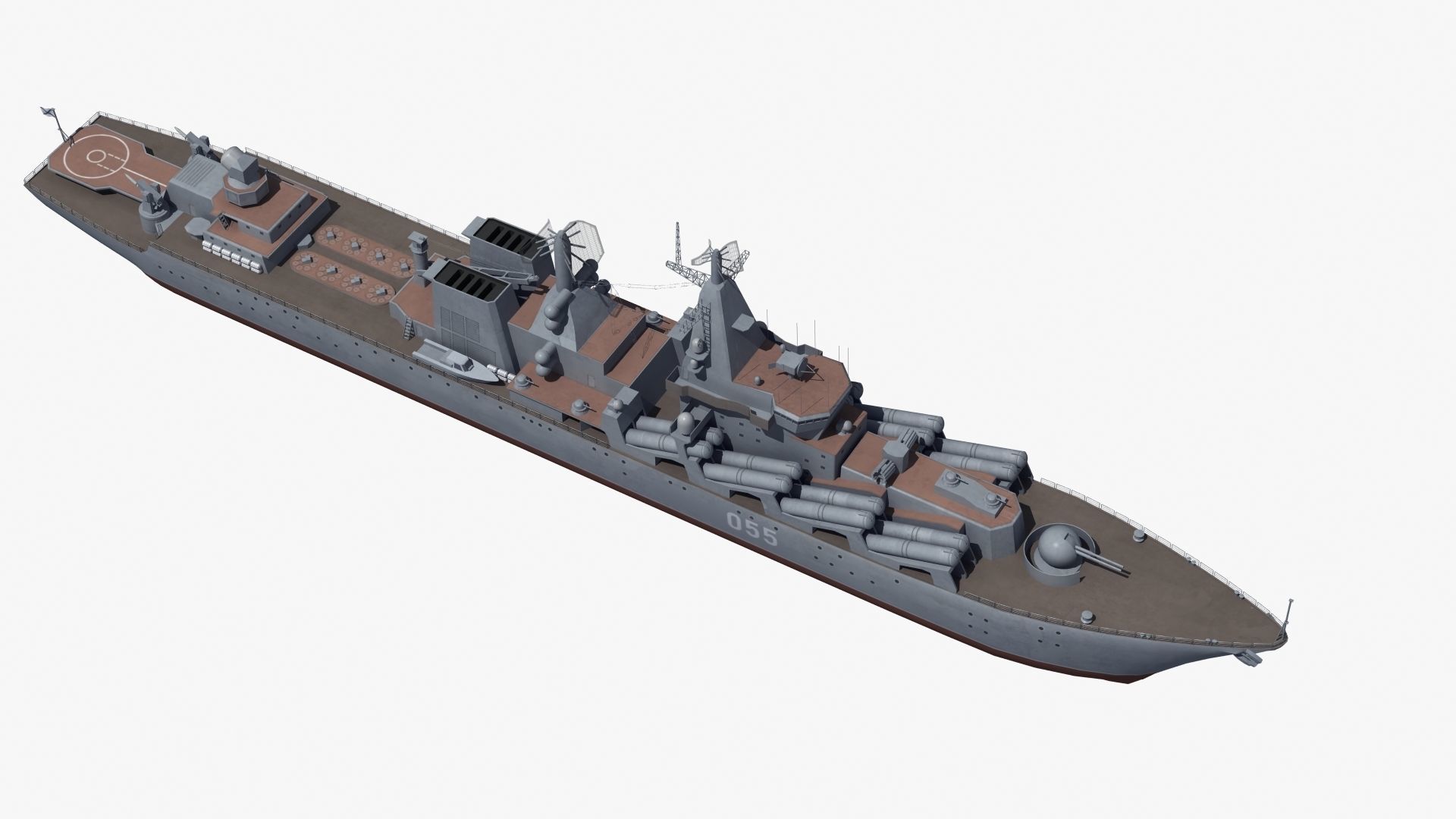 Russian Missile Cruiser 3D model_23