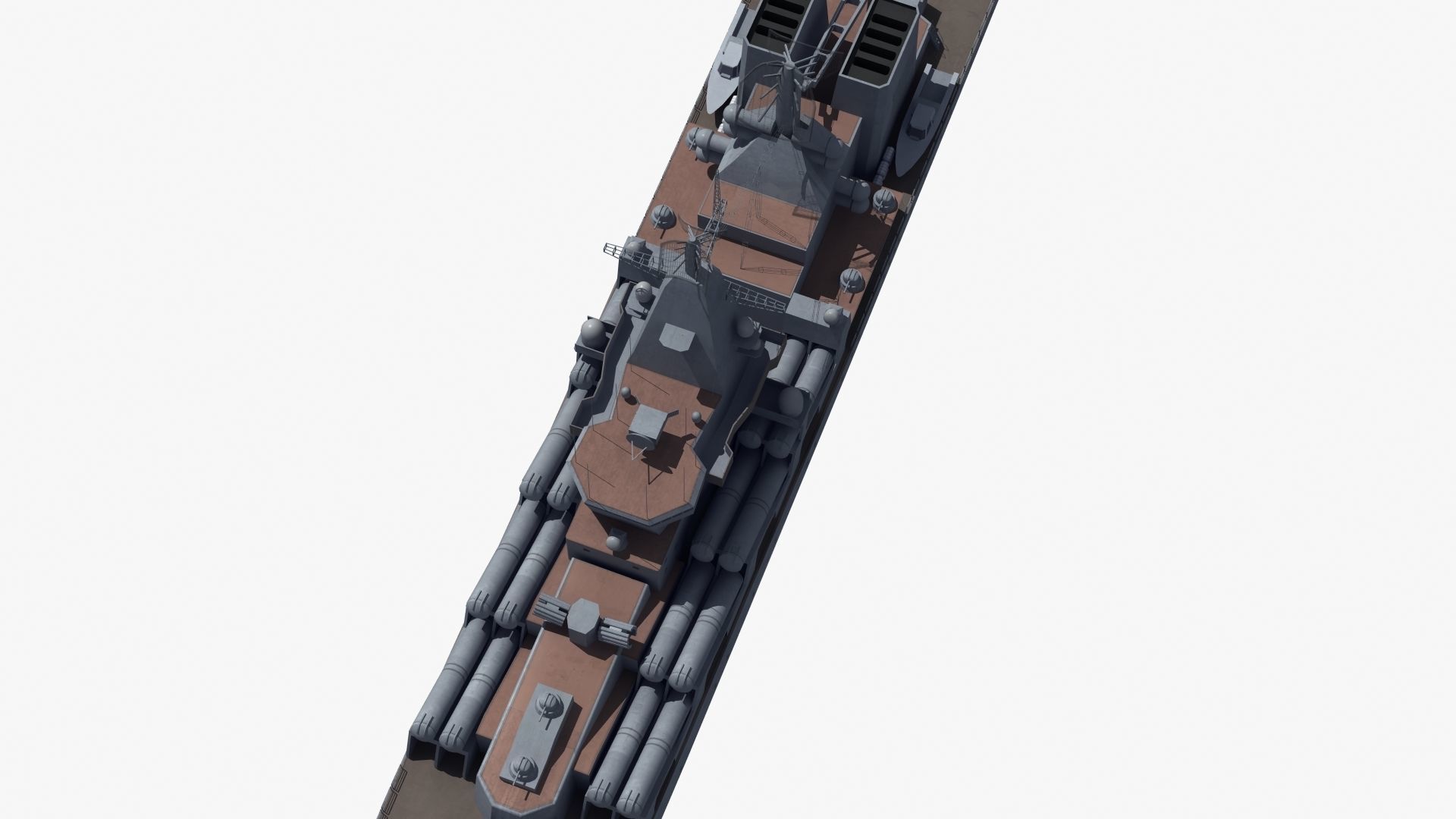 Russian Missile Cruiser 3D model_35