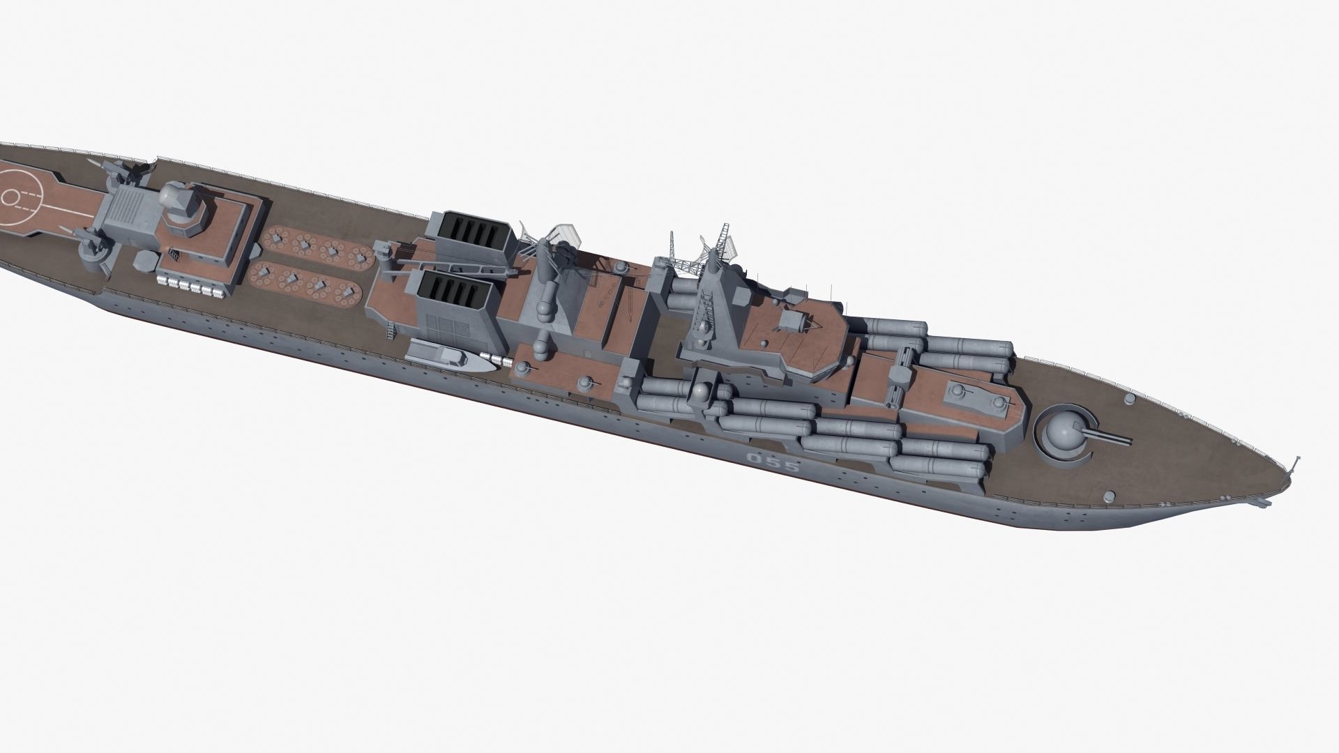 Russian Missile Cruiser 3D model_21