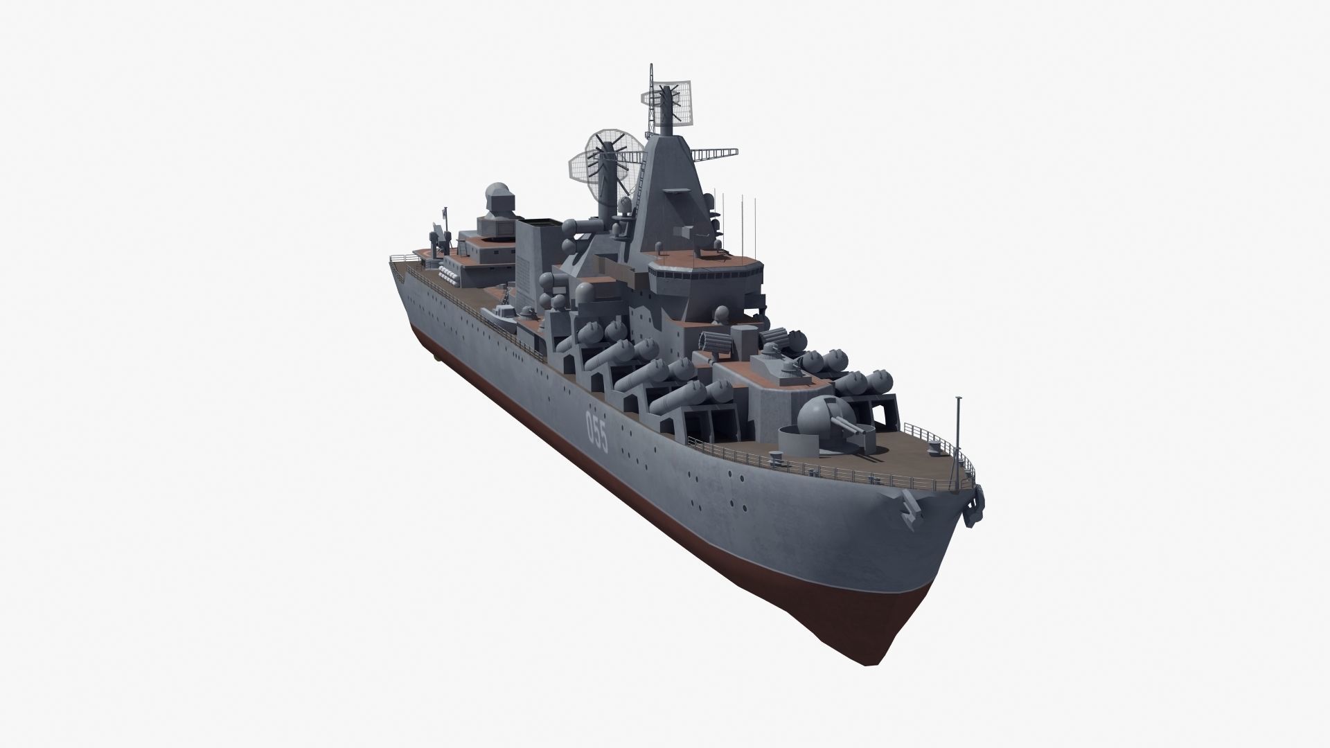 Russian Missile Cruiser 3D model_17