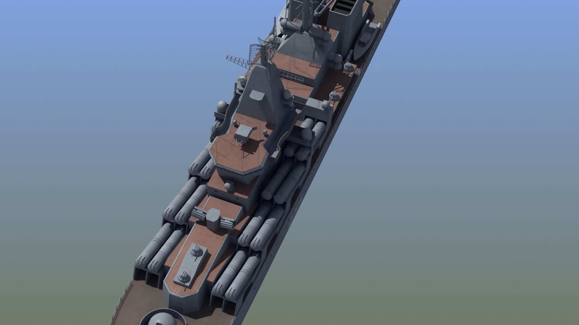 Russian Missile Cruiser 3D model_13