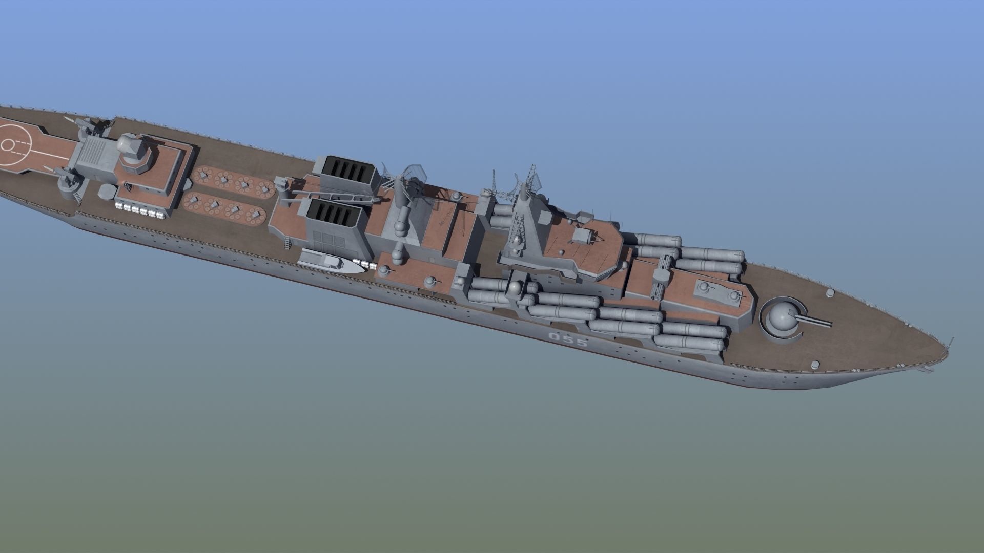 Russian Missile Cruiser 3D model_28