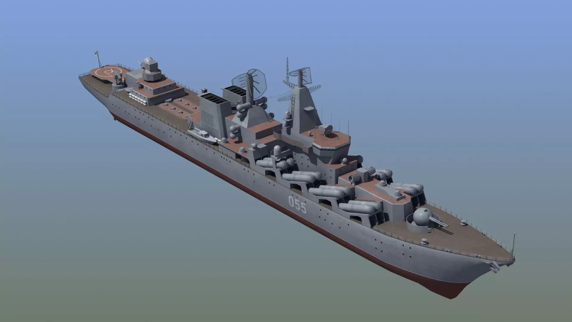 Russian Missile Cruiser 3D model_0