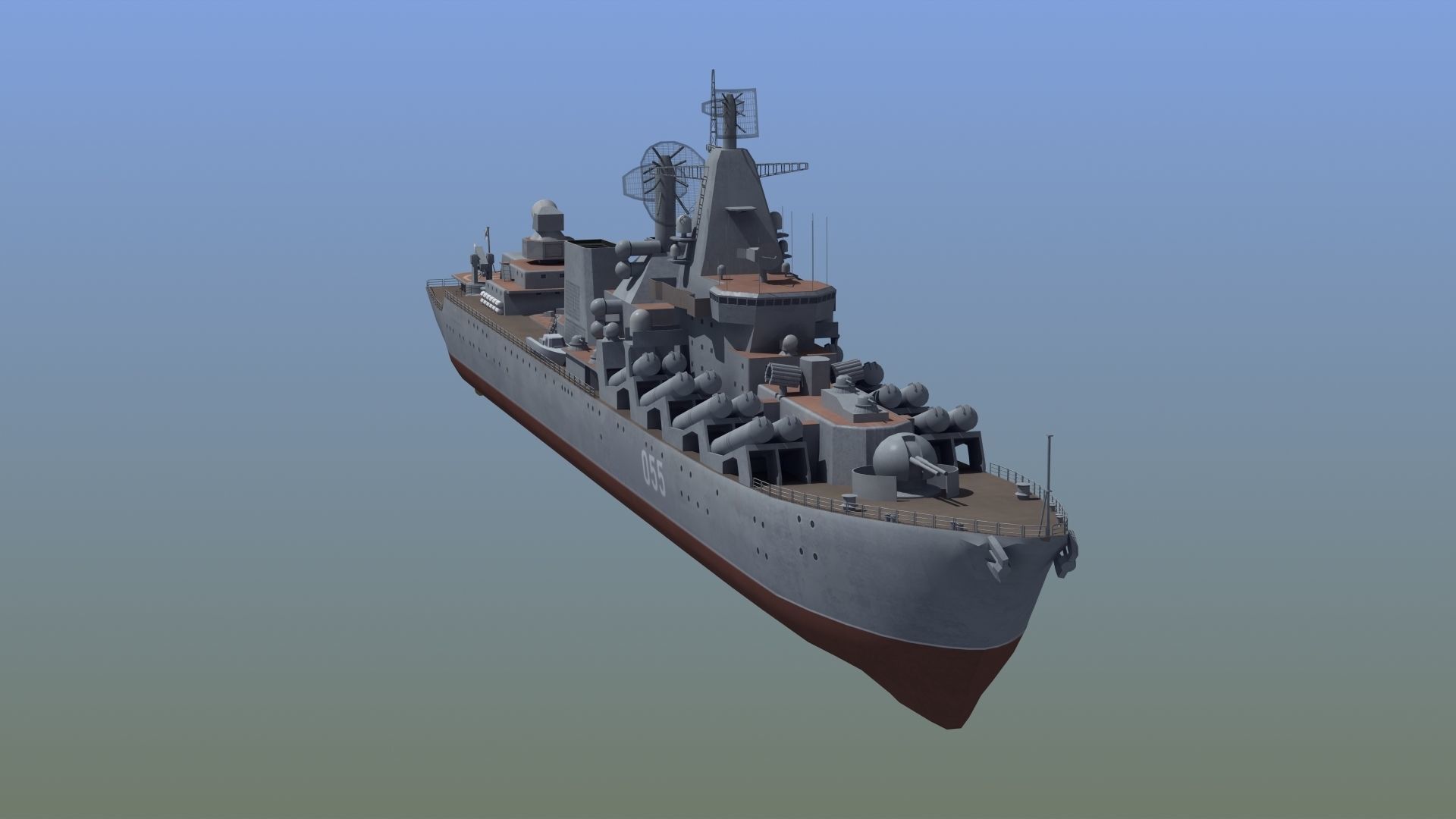 Russian Missile Cruiser 3D model_4