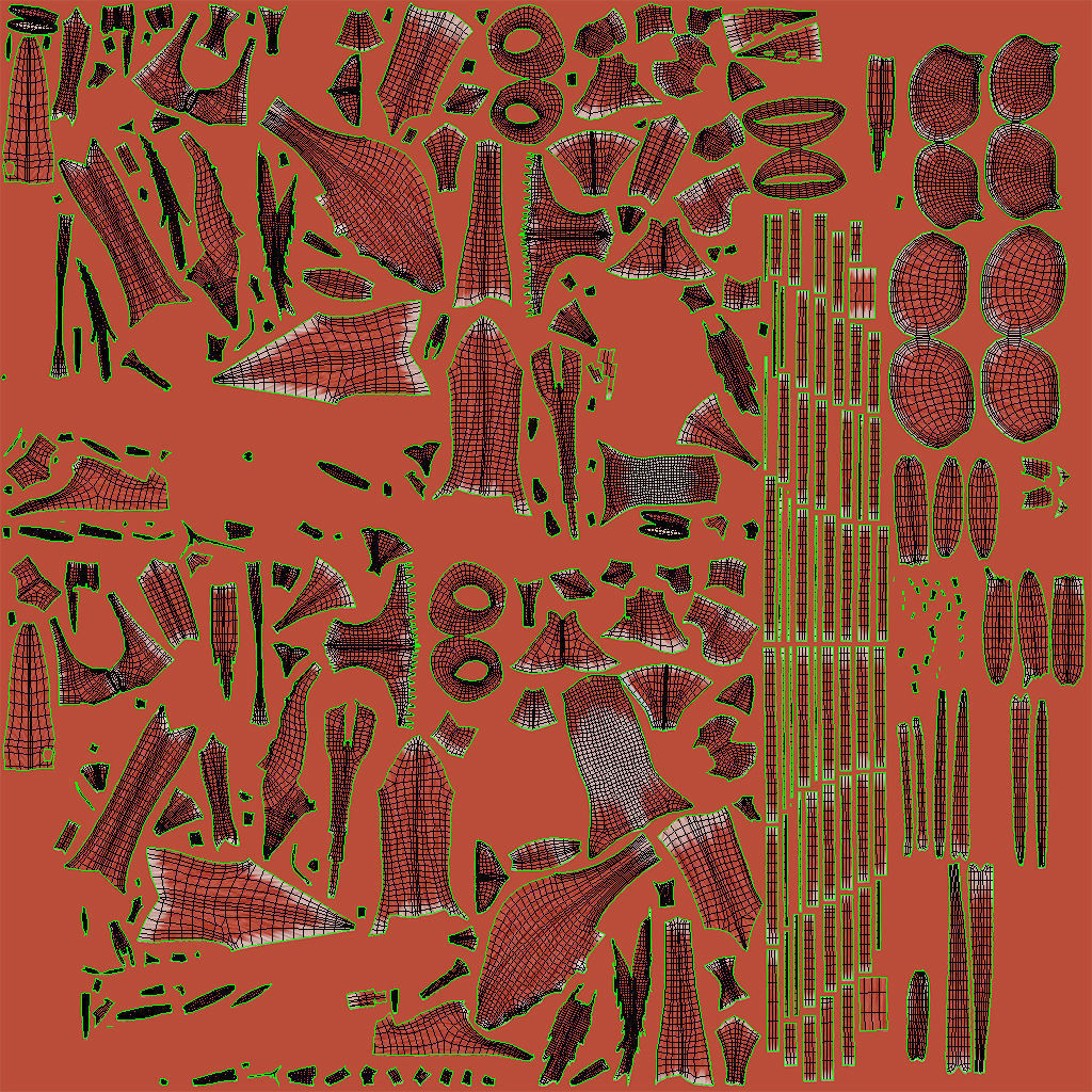 Detailed Head Anatomy with cross-section Low-poly 3D model_62