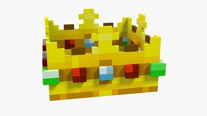 Minecraft Crown Low-poly 3D model