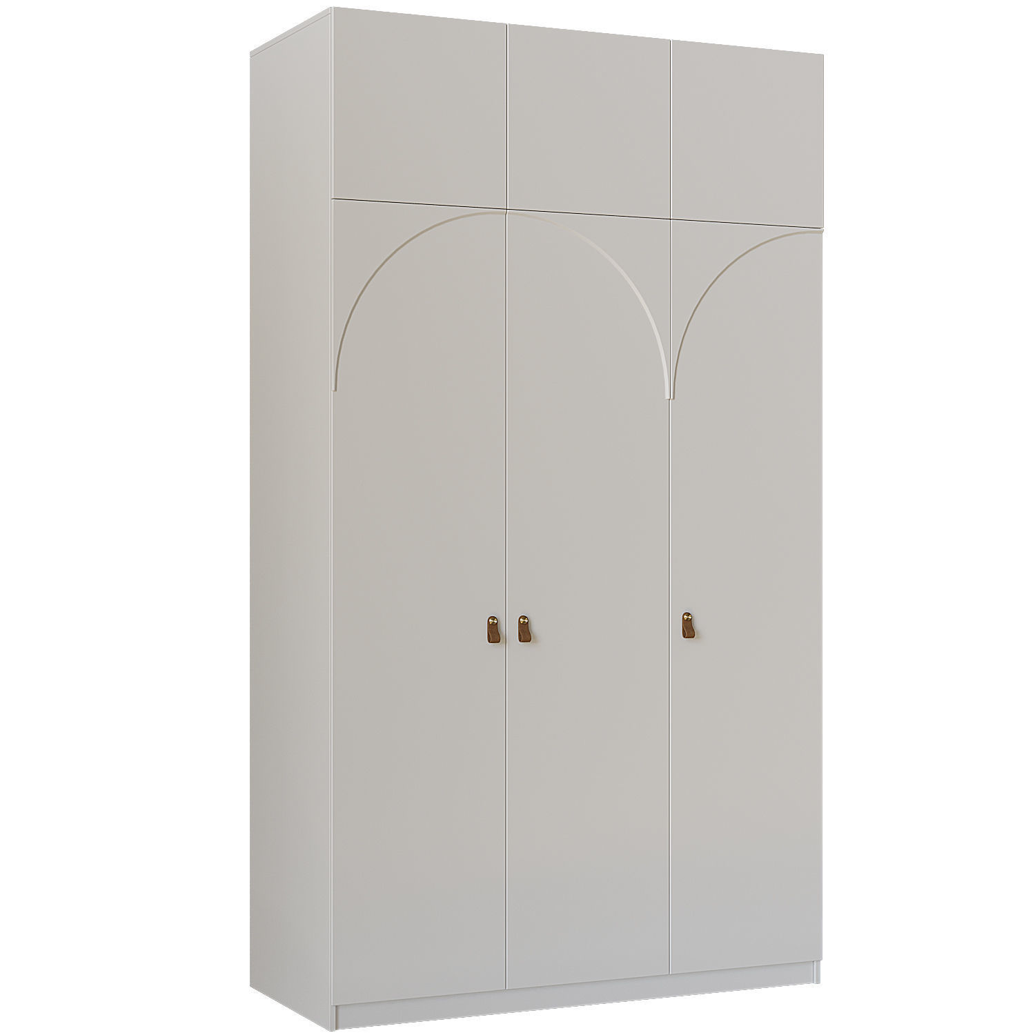 Wardrobe 6 with brass handles 3D model_1