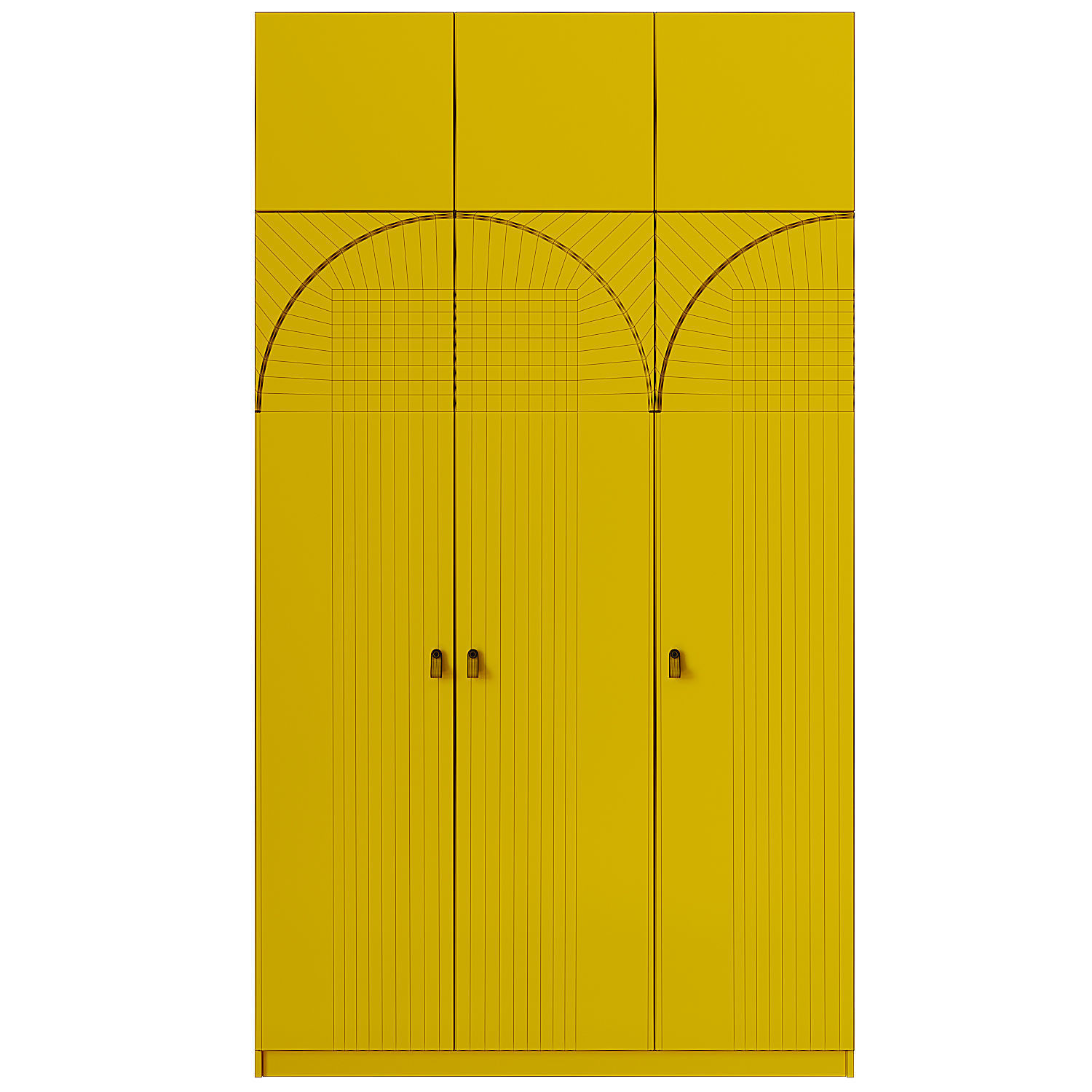 Wardrobe 6 with brass handles 3D model_6