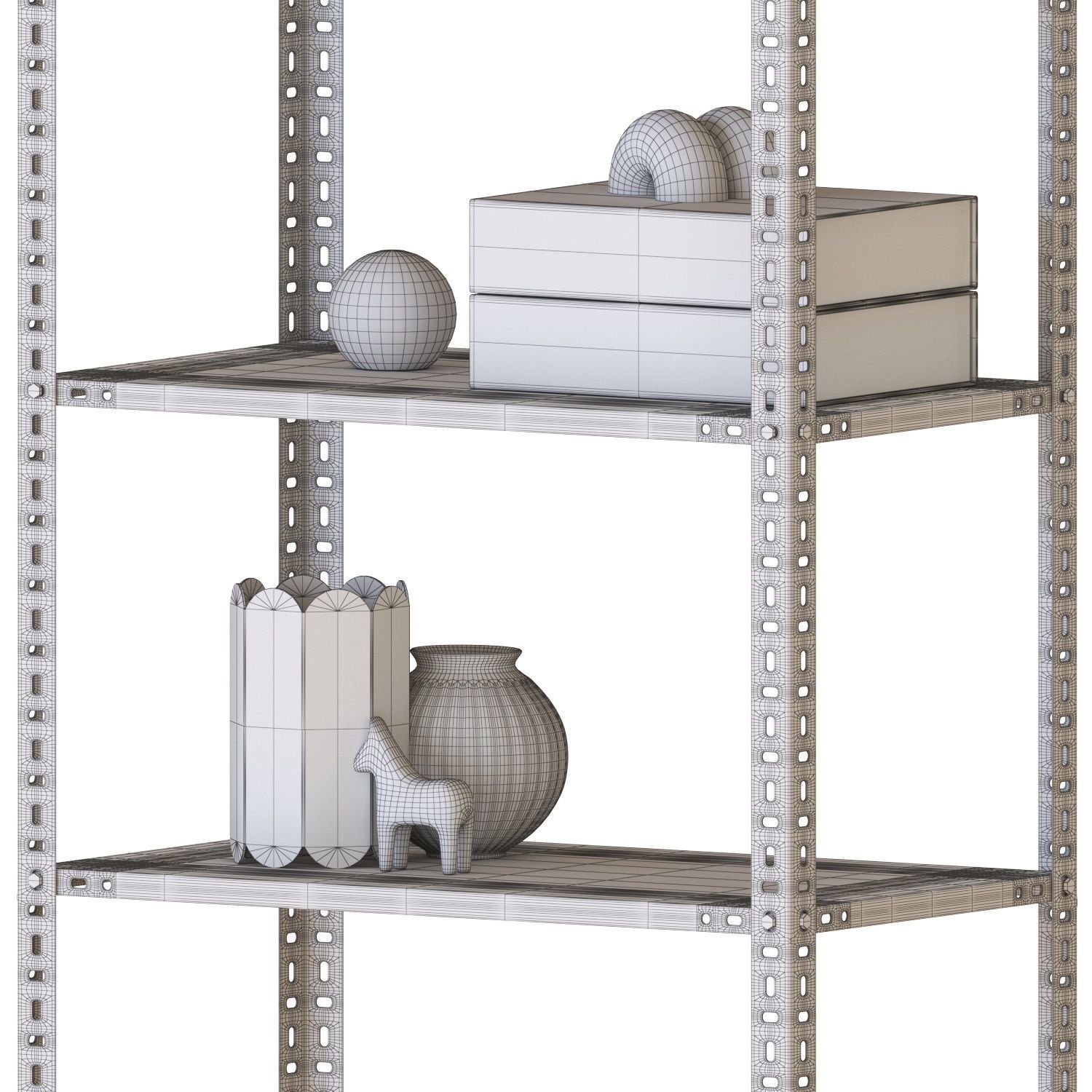 Hay Shelving Unit 200 H 3D model_5