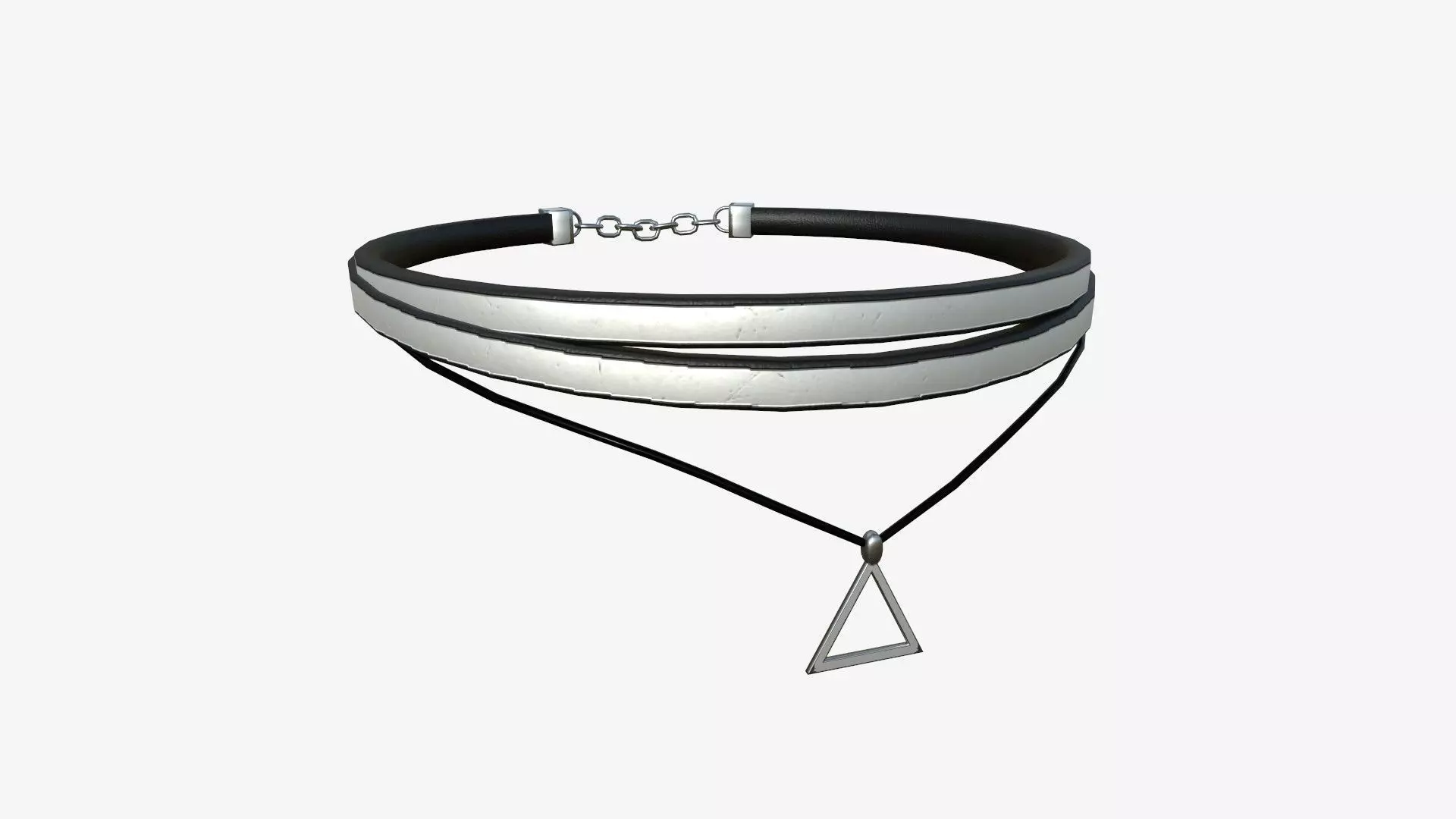 Gothic Collar F10 Bright Steel - Character Fashion Design Low-poly 3D model